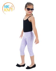 4 Way Printed Capri Kids Leggings girls