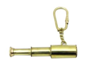 brass telescope key chain