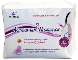 active oxygen negative ion soft cotton sanitary napkin