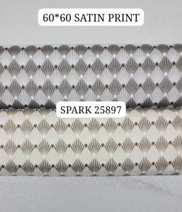 Mens Printed Satin Shirting Fabric