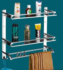 Stainless Steel Multipurpose Bathroom Shelf