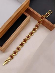 Brass Gold Plated Rudraksha Bracelet