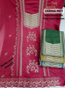 Embroidered Salwar Suit Material