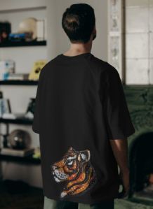 Mens Tiger Printed Oversized T-Shirts