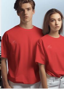 Printed Unisex Red T-Shirts