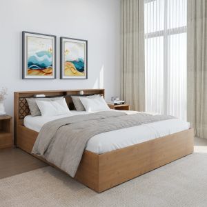 King Size Bed With Box Storage