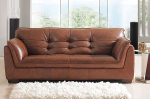 Leather Three Seater Sofa