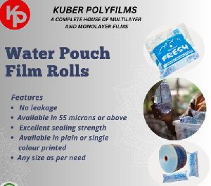 LDPE Water Pouch Film Rolls - Plain or Printed