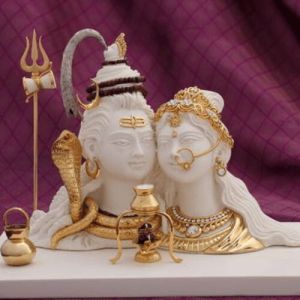 Handcrafted Marble Shiva Parvati Statue