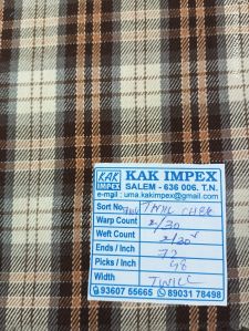 Twill Check Cotton Fabric