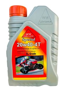 WW Lubricants 20W40-4T Synthetic Engine Oil for Bikes 900ML 3X Protection With Actibond Technology Engine Protection for bikes- SL GRADE