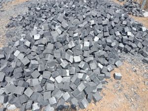 black limestone cobbles by handcut