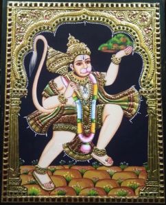 Hanuman Ji Tanjore Painting
