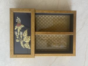 Tanjore Cutlery Wooden Tray