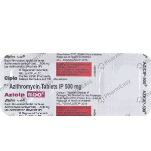 Azicip Azithromycin 500 Mg Tablets