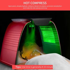 cosderma led facial infrared light therapy omega light steamer