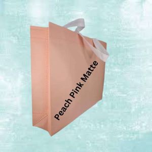 Peach Pink Matte BOPP Box Bag