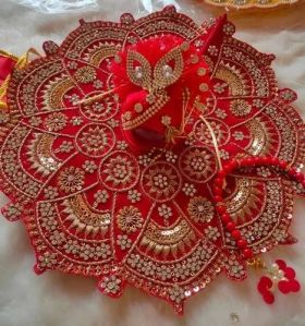 Red Designer Laddu Gopal Dress