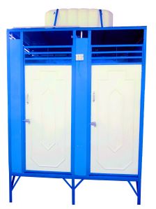 MS & FRP Two Seater Portable Toilet Cabin