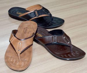 Mens Casual Wear Leather Slippers