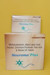 Methylcobalmin 1500 mcg alpha lipoic acid 100 mg inositol chromium polynicotinaaate folic vit d3