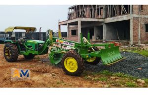 Four wheel tractor grader