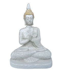 15 Inch Concrete Buddha Statue