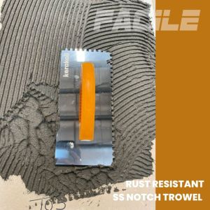 Facile - SS Notch Trowel closed Handle (4mm) 280 x 130 x 0.8 MM