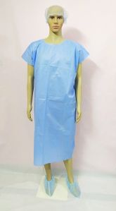 Blue Disposable Patient Gown