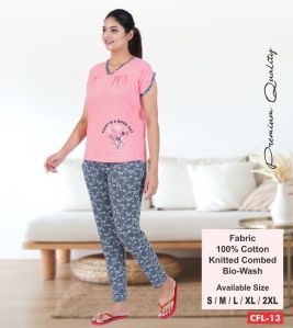 CFL-13 Ladies Printed Cotton Fashion Loungewear