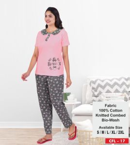 CFL-17 Ladies Printed Cotton Fashion Loungewear