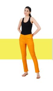 Ladies Cotton Lycra Straight Pant