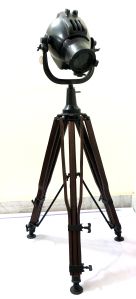 ANTIQUE TRIPOD SPOTLIGHT FLOOR LAMP