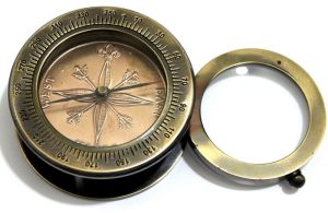 personalized nautical folding magnifier compass