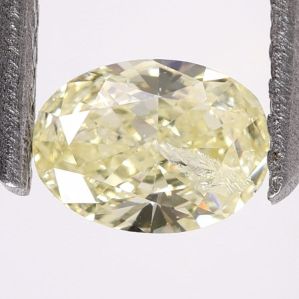 0.34 Ct. Natural Yellow Fancy Oval Shape Diamond
