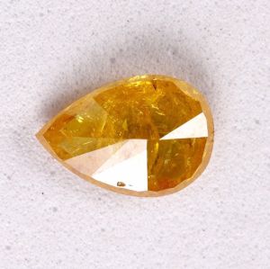 0.96 Ct. Light Yellow Pear Shape Diamond