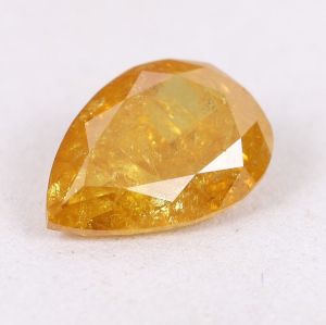 0.96 Ct. Light Yellow Pear Shape Diamond