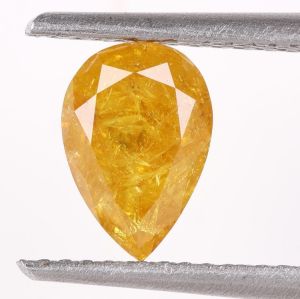 0.96 Ct. Light Yellow Pear Shape Diamond