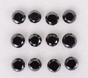 1 Ct. Natural Round Cut Black Treated Diamond