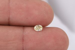 0.34 Ct. Natural Yellow Fancy Oval Shape Diamond