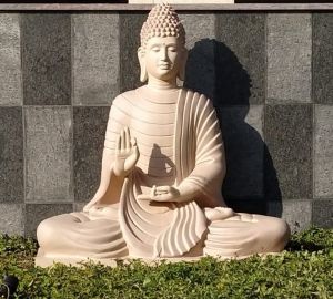 White FRP Buddha Statue