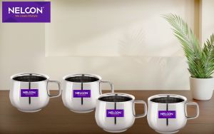 4pc set matka stainless steel tea mug