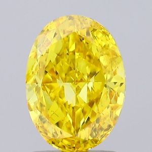 OVAL 2.05ct FANCY VIVID YELLOW VS1 IGI 620497921 Lab Grown Diamond EC9669