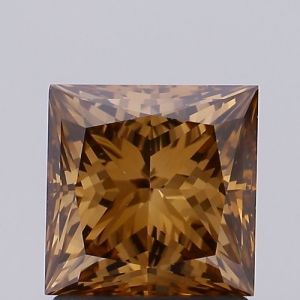 PRINCESS 1.53ct FANCY BROWN VVS2 IGI 584353252 Lab Grown Diamond EC6364