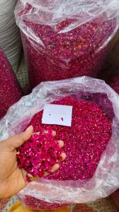 red dry rose petals