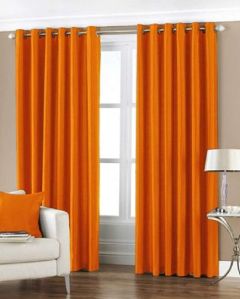 Long Crush Plain Curtains