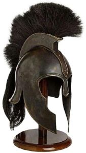 Troy Helmet with Black Plume