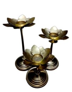 Gold Color Table Top Metal Candle Holder