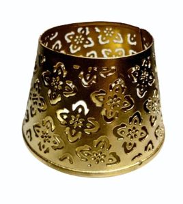 iron gold color metal candle holder