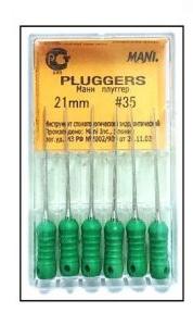 Mani Finger Plugger 21mm (Pack of 6) Dental Root Canal Endodontic Hand Files